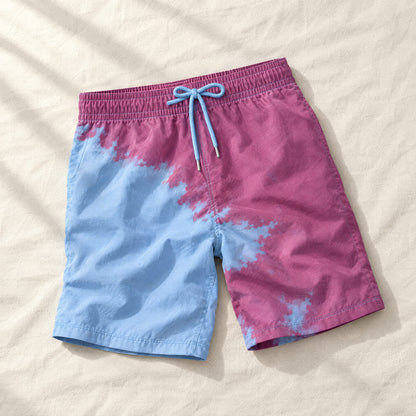 Shift men's colour-changing swim shorts, Purple to Blue